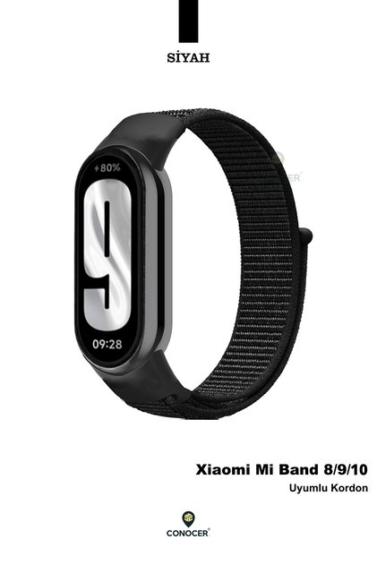 Xiaomi Mi Band 8 / Mi Band 9 / Mi Band 10 Uyumlu Yüksek Kalite Hasır Dokuma Kordon Kayış