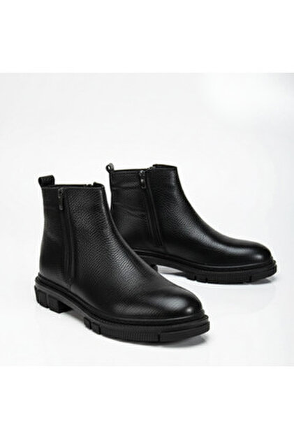 Bambi Siyah Nubuk Hakiki Deri Erkek Bot & Bootie E02401702101