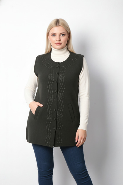Knitwear Women's Woolen Laselle Thick High Quality Winter Mother Vest