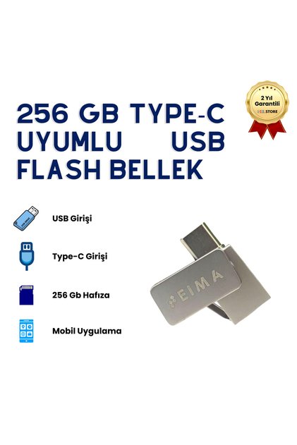 256Gb Type-C USB Flash Memory Dual-Input Otg-Compatible High-Speed Portable Storage
