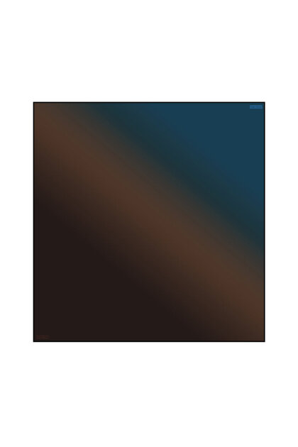 Brown Petrol Blue Gradient Twill Silk Scarf
