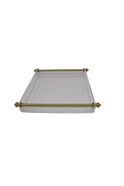 Large Tray with Long Brass Handles