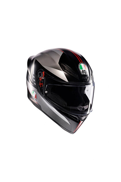 AGV K1 S Lap Matt Black Grey Red Kapalı Kask - Fiyatı, Yorumları