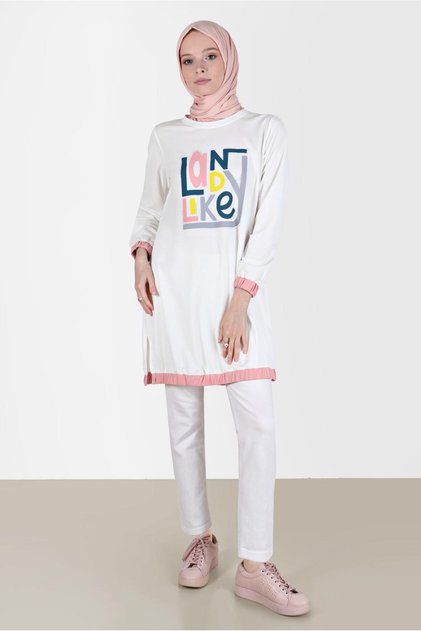 PRINTED DETAILED TRACKSUIT TUNIC 42653