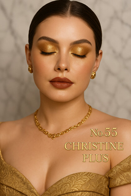 Christine Plus Toz Yapıda İnce Işıltılı Göz Farı - Bronz Altın No
