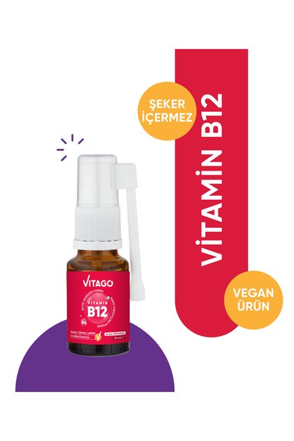 B12 Metilkobalamin Vitamini İçeren 10 ml Sprey
