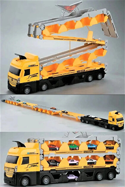 Black Island Yarış Pistli Taşıyıcı Oyuncak Tır - 2 Arabalı Oyun
