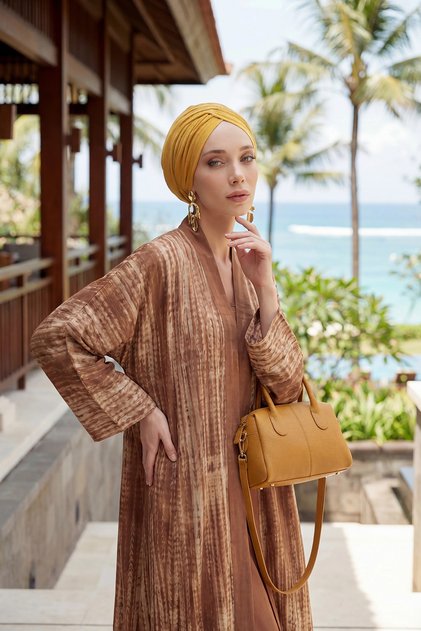 Hijab Bonnet, B-9, Mustard