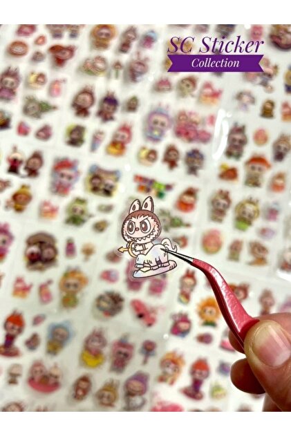 SC Sticker Collection Kawaii Labubu Karakter Serisi Pembe Kutu 4