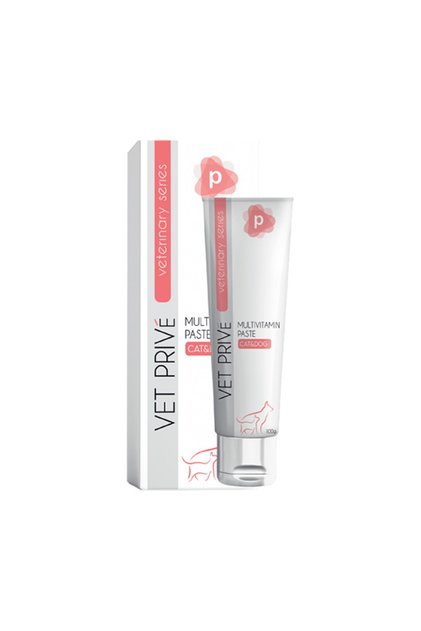Vet Prive Multivitamin Desteği Sağlayan Kedi ve Köpekler için Malt Macun Yetişkin (1 - 7 Yaş)-100 Gr
