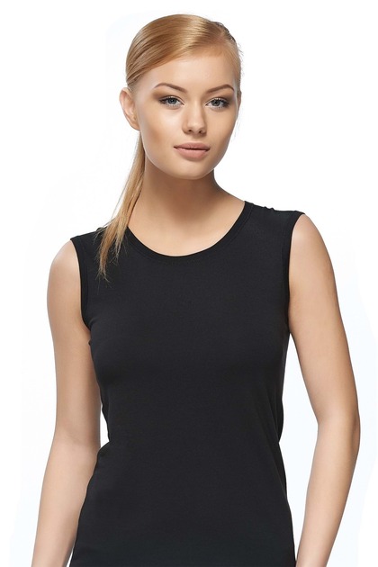 0979 Zero Sleeve Tank Top Black XL