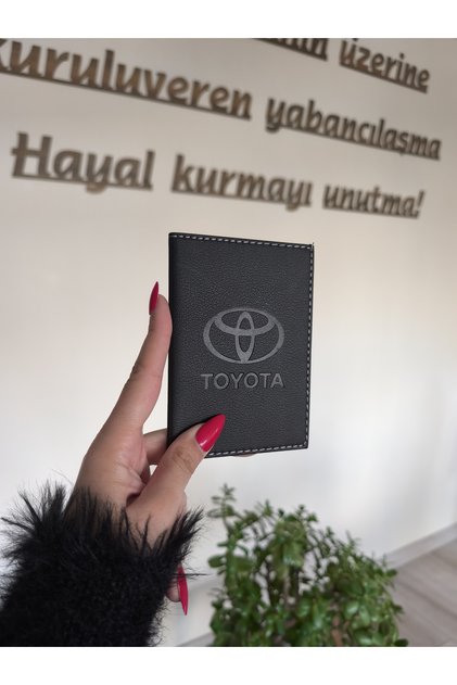 Toyota Leather Stitched Car License Case Container Auto License Holder Car License Protector
