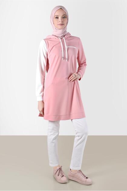 TWO-COLOR Hooded TRACKSUIT TUNIC 42852