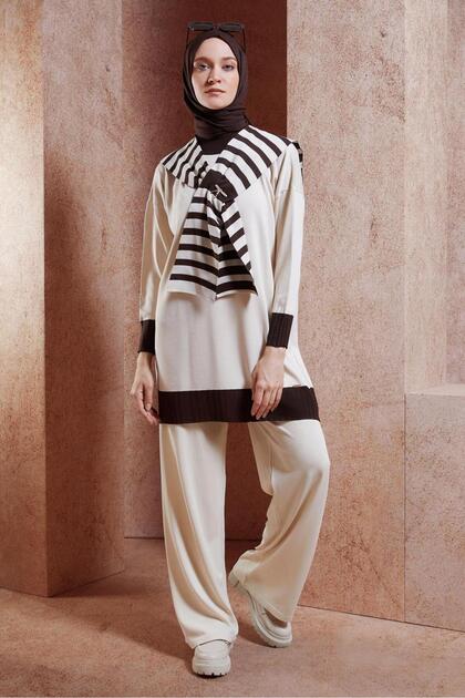 Brooche Detailed Knitwear Tunic 44990