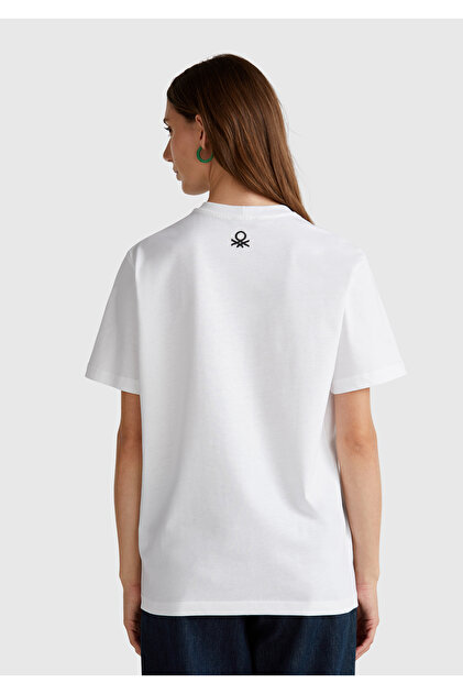 United Colors of Benetton Unisex White Mixed 100% Cotton Oliviero