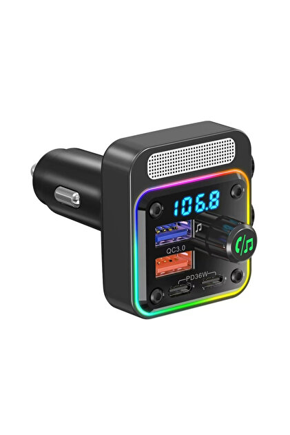 lapas FMT-01 36W Hızlı Şarj Destekli Dijital Göstergeli Bluetooth