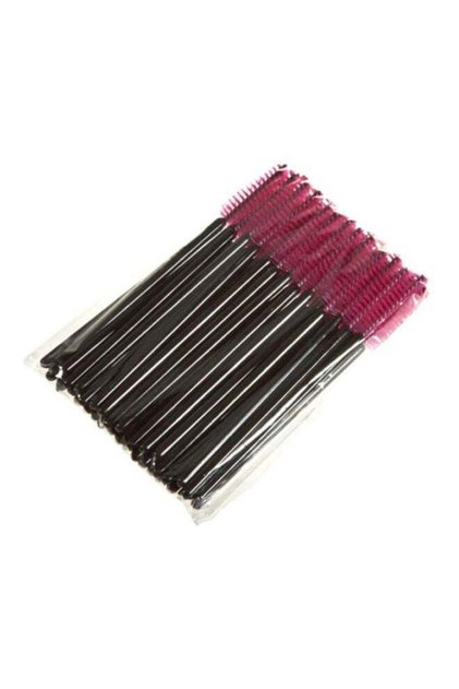 50-Piece One-Off Eyelash Brush Set Black/Pink
