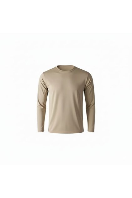 Microfiber Long Sleeve Winter Undershirt - Fleece-Lined Military Type Long Sleeve Winter Undershirt
