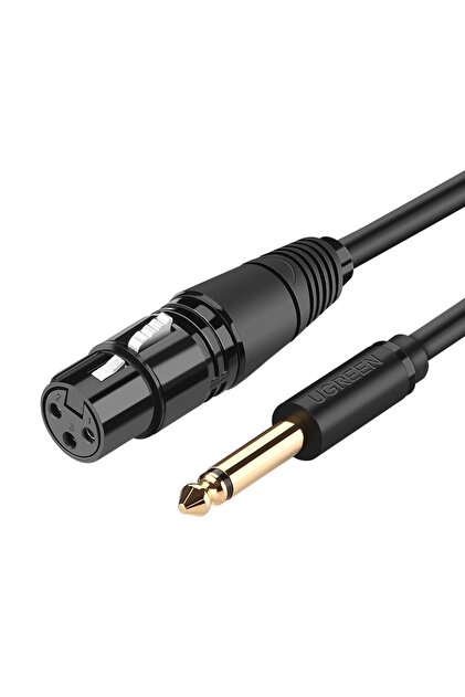 كابل توصيل صوت للميكروفون من نوع جاك 6.5 ملم إلى XLR أنثى بطول 2 متر، 20719
