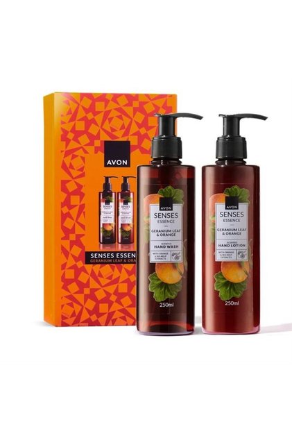 Σετ δώρου Senses Essence με φύλλα γερανιού και πορτοκάλι