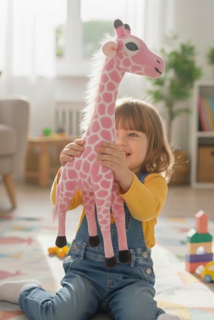 Large Size Giraffe Plush Toy Decorative Plush Children's Room Toy 45 cm