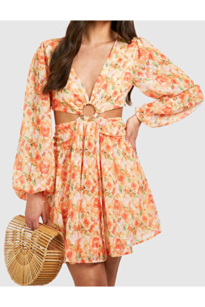 Rochie scurta, Portocaliu