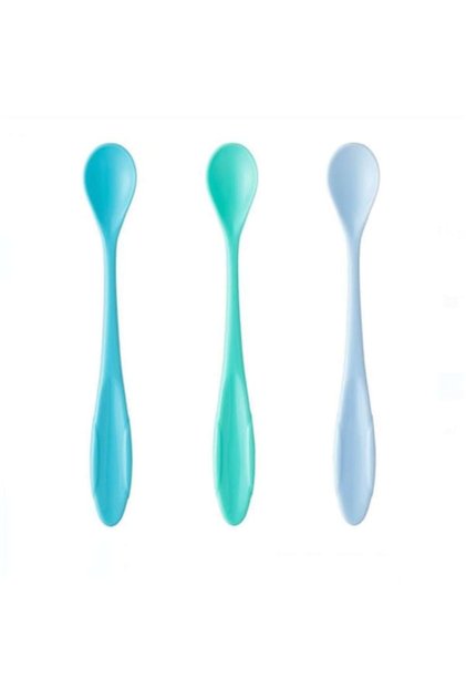 Linguri de plastic albastru-verde 3 bucăți
