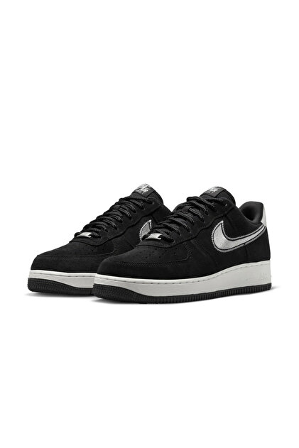 Nike Air Force 1 Low '07 LV8 Black Sail Embroidered Swoosh