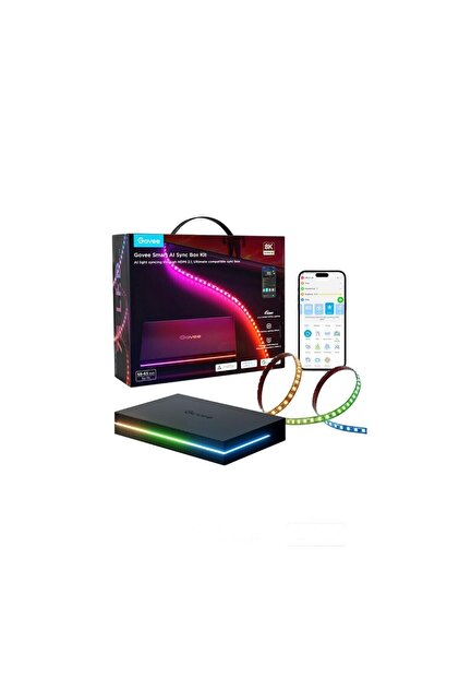 Yuki【新品】555SSXスティック　2箱 Govee AI 8K Sync Box 2 Sync Box + 2 adet HDMI kablo + LED Şerit 55