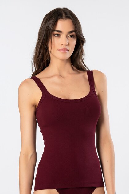 Bretele pentru femei tricot texturat Atlet 3406/ Roșu Claret