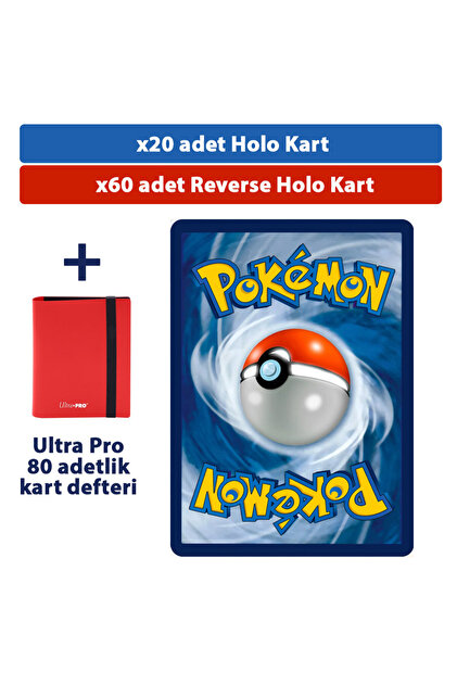 Pokemon TCG x46 Adet Lisanlı Pokemon Kart + Ultra Pro Kart Defteri
