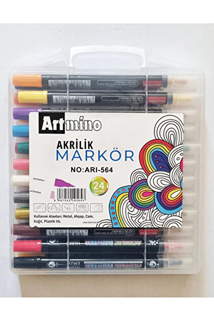 Artmino 12/24/36 Renk Seçenekli Çift Uçlu Akrilik Marker Kalem