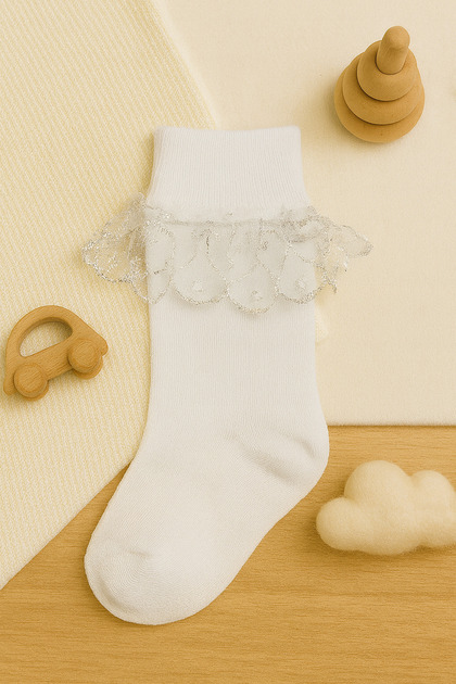 Children's Socks Stylish Socks with Lace Detail