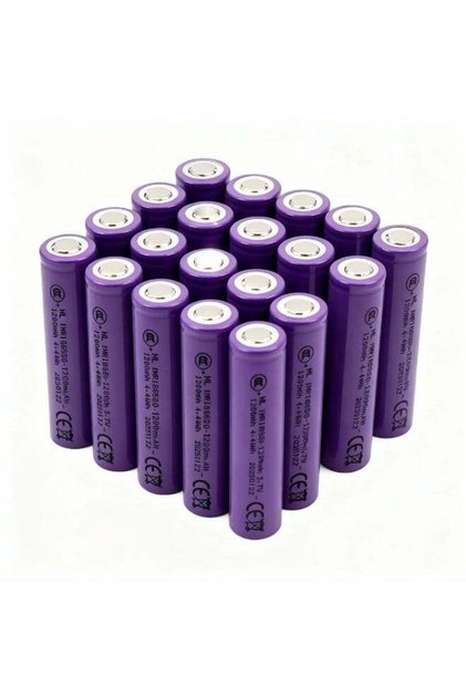 robotgcc 20 Pack 18650 Li-ion Battery 3.7V 1200mAh Flat Top - Reliable Power for STEM