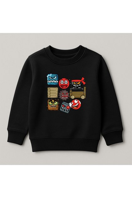 Redball Printed Crew Neck 100% Cotton Children's Sweatshirt