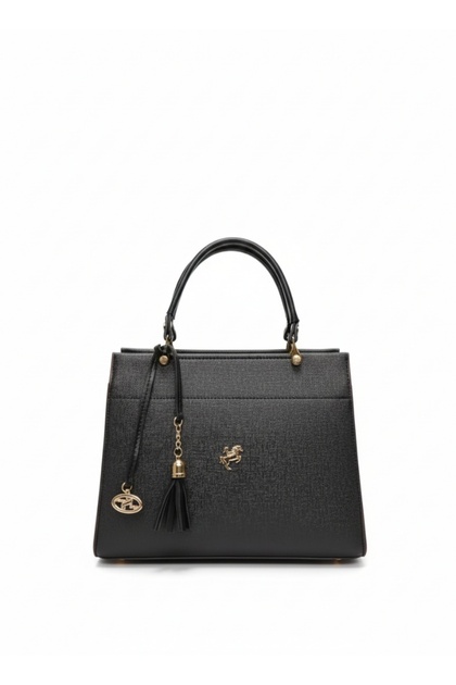 5-Compartment Faux Leather Long Strap Shoulder Bag (Dimensions: Width: 28cm.) Length:23Cm.)