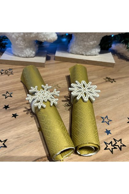 Snowflake Napkin Ring Set 2 Pieces
