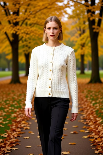 Women's Mercerized Look Special Yarn Textured Hair Knit Detailed Buttoned Long Sleeve Knitwear Cardigan Jacket