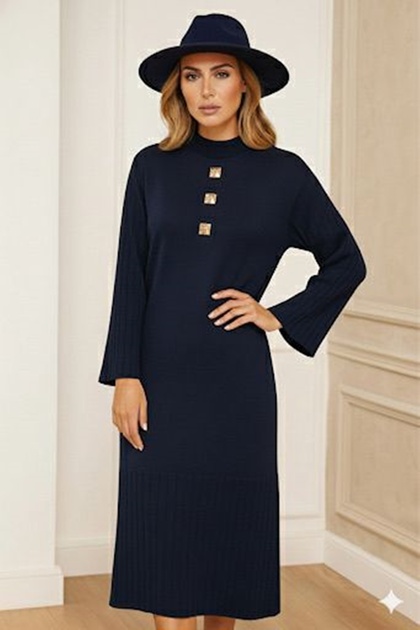 Triko 3 Button Dress