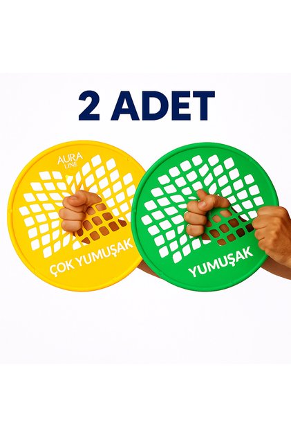 2'li Powerweb El Ve Parmak Kuvvetlendirici Egzersiz Çemberi YEŞİL-SARI