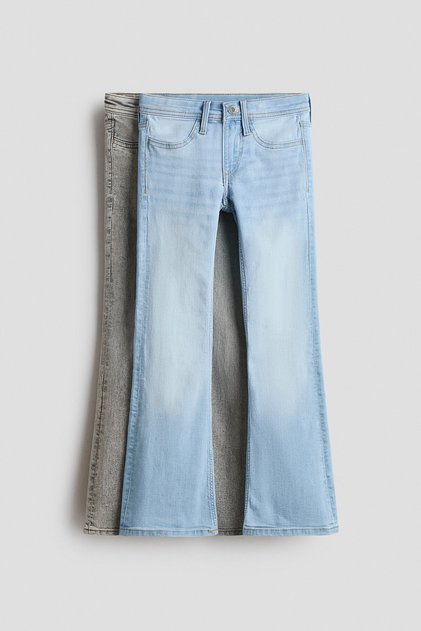 2'li Flared Leg Low Jeans