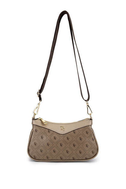 Women's Faux Leather Gold Pattern Messenger Bag