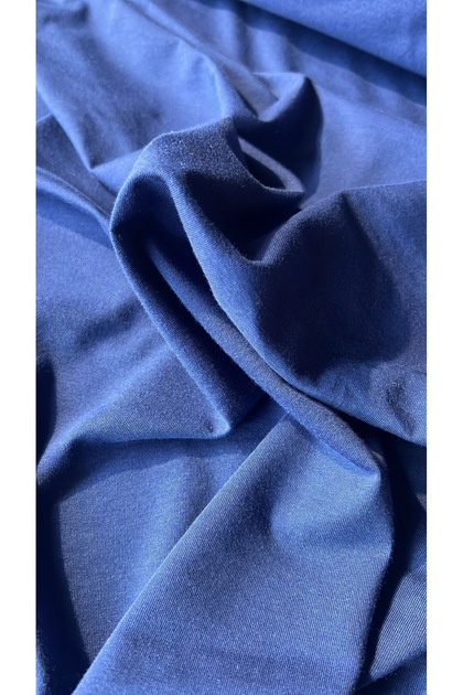 Cotton Lycra Fabric Indigo Blue