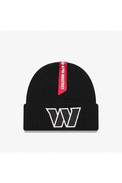 Alpha Industries X Wascom Short Cuff Unisex Black Beanie