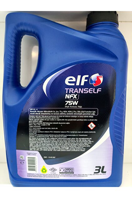 Elf Tranself NFX SAE 75W 3 Lt Şanzıman Yağı ( Üretim Yılı 2025