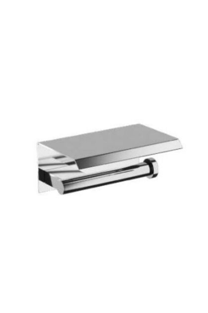 Si Toilet Paper Holder, with Shelf - Chrome