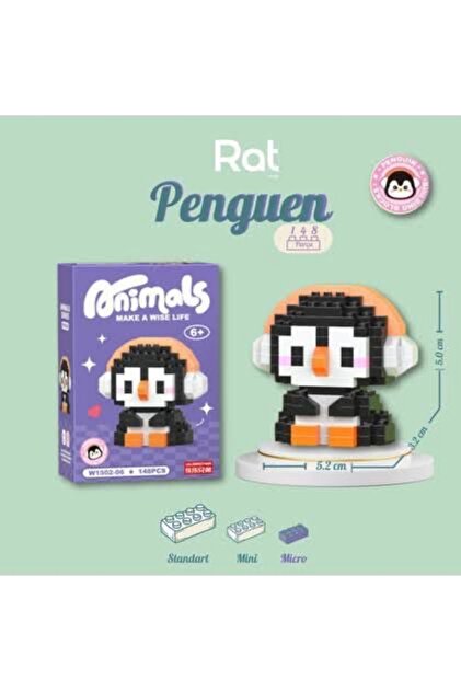 womi Bricks Animals Serisi Penguen Blok Yapı Taşı Figür - Fiyatı