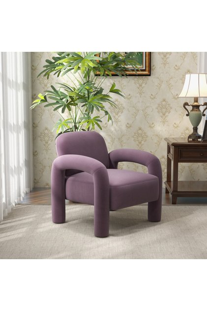 | Twilight Tide Chair Velvet & Swedish Wood - Purple