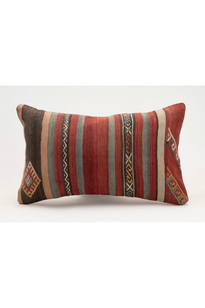Vintage Throw Pillow Cover Made from Handmade Rug, Wool, 30X50 cm