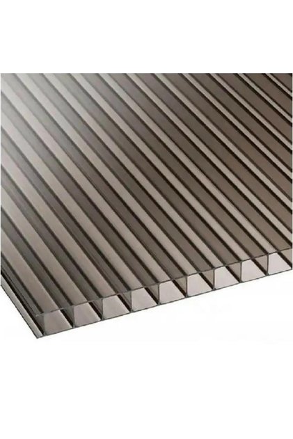 4 MM FÜME POLİKARBON LEVHA ÇATI SUNDURMA BALKON GARAJ SERA KAPLAMA 50X70 CM